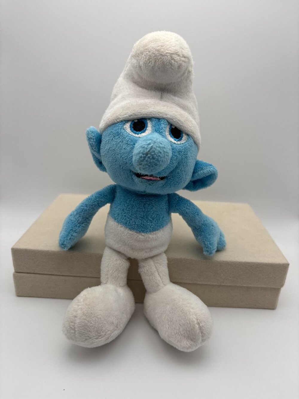2011 The Smurfs Movie Clumsy Smurf JAKKS Pacific 8in Bean Bag Plush (SKU: 904TO)